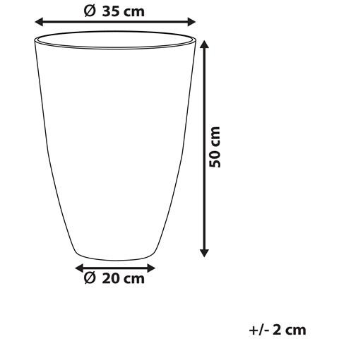 Vaso Tondo Per Interno Ed Esterno Grigio 35x35x50cm Camia - Foto 33