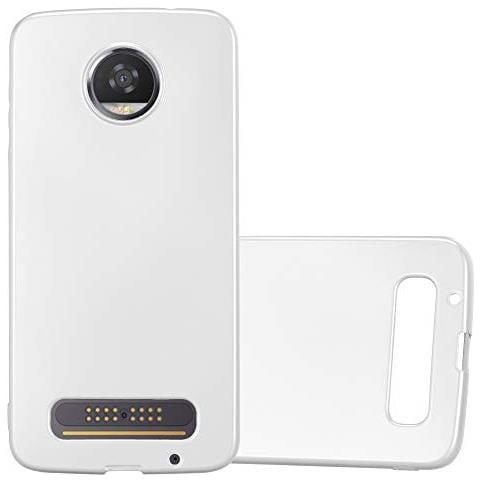Custodia Compatibile Con Motorola Moto Z2 In Argento Metallico - Coperchio Protettivo In Silicone Tpu Flessibile - Foto 1