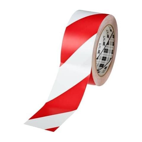 Nastro Per Segnaletica In Vinile 3 X 50,8 Mm. Rosso / bianco 767i - Foto 1