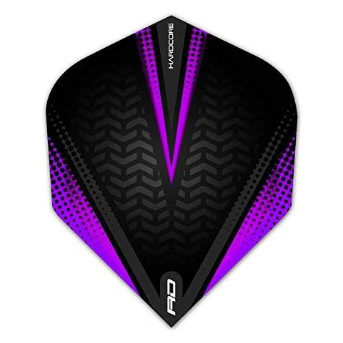 Hardcore Radical Black Viola Di Forte Spessore Standard Dart Voli - 4 Set Per Confezione (12 Dart Voli In Totale) - Foto 1