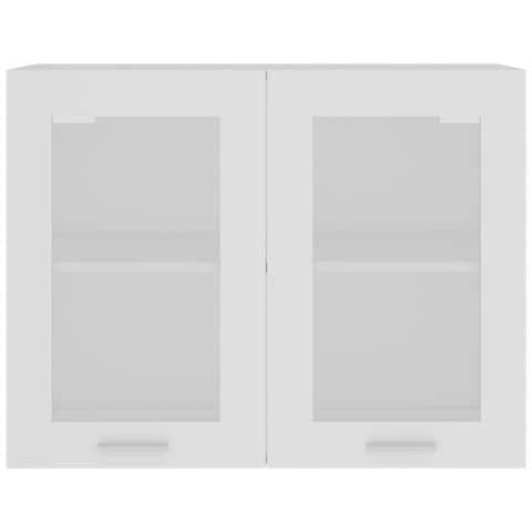 Mobile Pensile con Vetro “Lyon” Bianco 80x31x60 cm - Foto 9