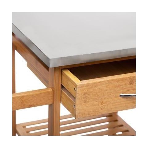 Sedia A Rotelle, Bambù, 37 X 76 X 86 Cm - Foto 2