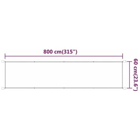 Paravento Verticale Bianco 60x800 cm Tessuto Oxford - Foto 6