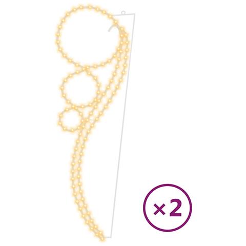 Stringhe Luci a Forma di Palle 2pz Bianco Caldo 111,5x35x4,5cm - Foto 1