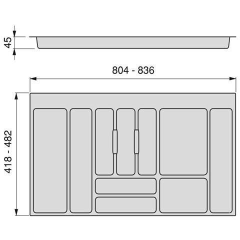 Portaposate Universale In Plastica Grigia - Modello M900 - Foto 4