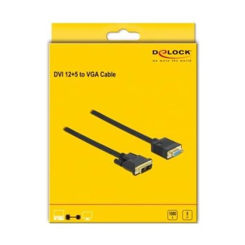 86755 Cavo E Adattatore Video 5 M Dvi Vga (d-sub) Nero - Foto 2