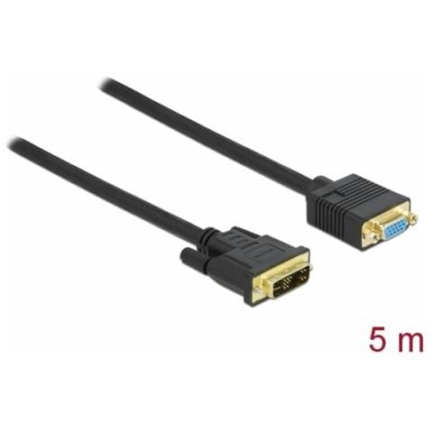 86755 Cavo E Adattatore Video 5 M Dvi Vga (d-sub) Nero - Foto 3