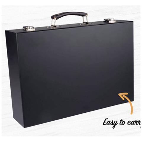 Valigetta Legno Pittore 145pz Colori Pittura Pastelli Acquerelli Professionale - Foto 5