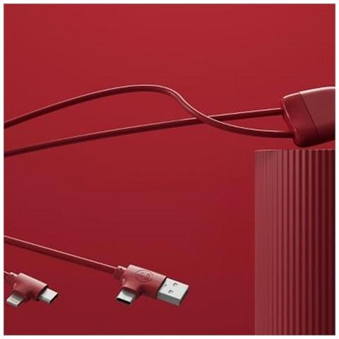 Cavo Usb A, Usb C / Usb C Ice-c 4 In 1, Cavo Lightning 1 M, Rosso - Foto 3