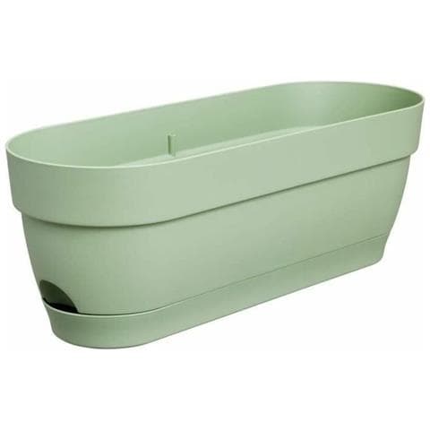 Vaso Rettangolare Da Balcone 50 Cm Rettangolare Verde Plastica - Foto 1