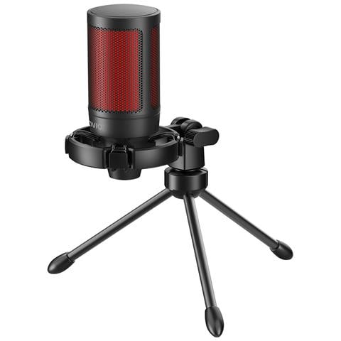 wired gaming microphone with backlight tripod USB SONAR PRO Nero, Rosso Microfono per console di gioco - Foto 1