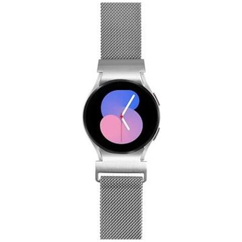 Cinturino Per Galaxy Watch 4/4 Classic / 5/5 Pro / 6/6 Classic Milanese Acciaio, Argento - Foto 2