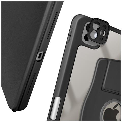 Custodia Per Ipad Pro 11 2024 / M5 2025 A Copertina Supporto Rotante Con Proteggifotocamera - Foto 2