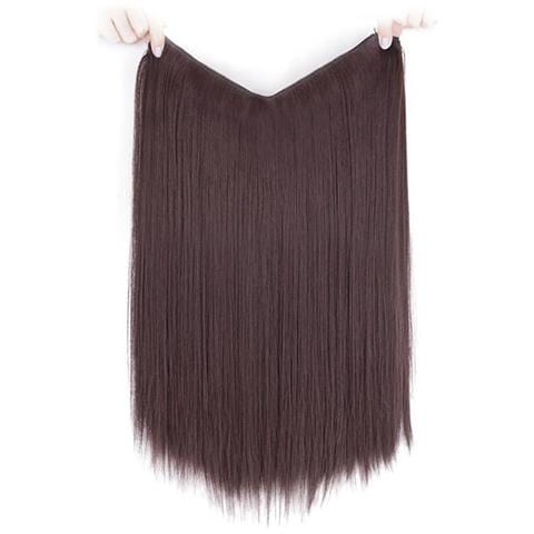 Parrucca Naturale Senza Cuciture, Parrucche Dritte Darkbrown - Foto 1