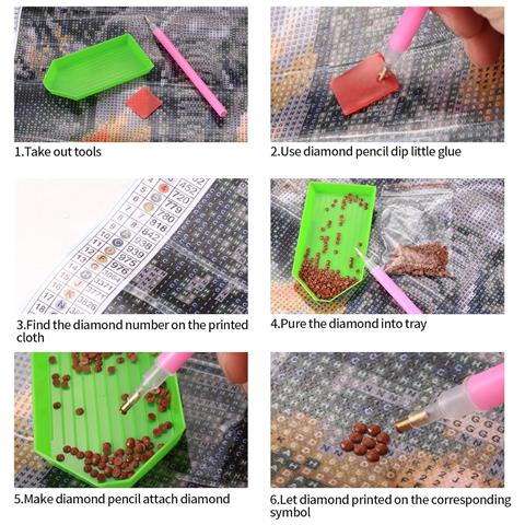 5d Kit Di Ricamo A Diamante Fai Da Te 30x40 Cm Squalo - Foto 7