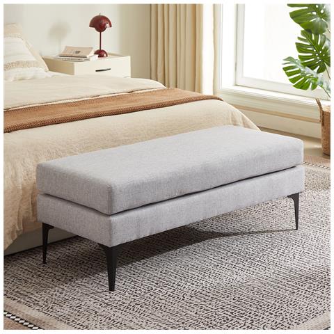 Panca/fine Letto Max Tessuto Grigio Chiaro - Foto 1