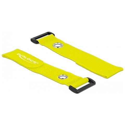 Fascetta per cavi a strappo con gancio e occhiello di fissaggio L 280 x L 38 mm giallo 3 pezzi - Foto 2