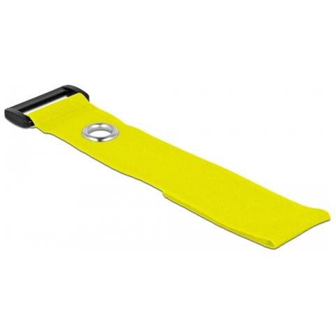 Fascetta per cavi a strappo con gancio e occhiello di fissaggio L 280 x L 38 mm giallo 3 pezzi - Foto 4