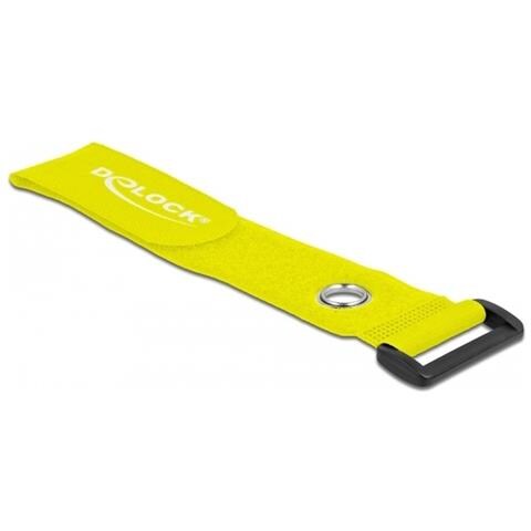 Fascetta per cavi a strappo con gancio e occhiello di fissaggio L 280 x L 38 mm giallo 3 pezzi - Foto 1