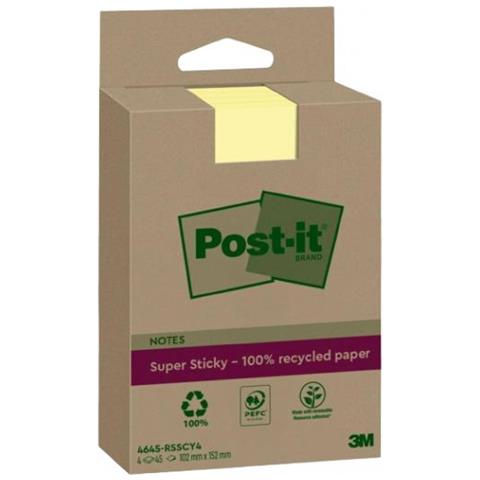 Post-it 4645-rsscy4 Pouch Autoadesiva Rettangolo Giallo 45 Fogli Autoadesivo - Foto 1