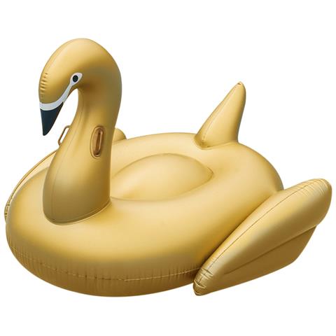 Dam  Galleggiante Gigante A Forma Di Cigno. 160x150 Cm. 160x150x120 Cm. Colore: Oro - Foto 1