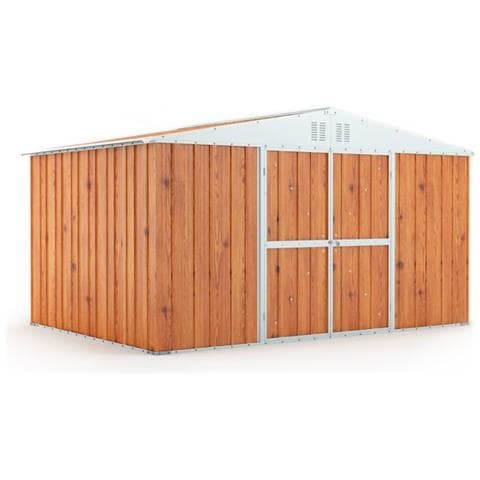Capanno Per Esterno Box In Acciaio Casetta Da Giardino 403x269cm X H 215cm - 149kg - 10,84mq Legno - Foto 1