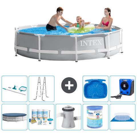 Piscina Fuori Terra - In Giro - 305x76 Cm - Grigio - Include Accessori Coordinati A1889 - Foto 1