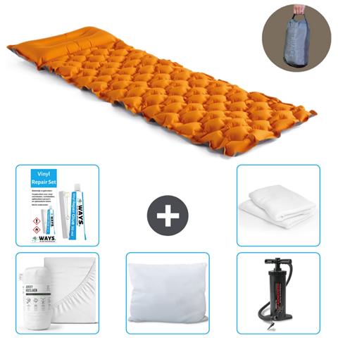 Set Materassino Gonfiabile - 191x71x11 Cm - Oranje - Include Accessori Coordinati Cb1 - Foto 1