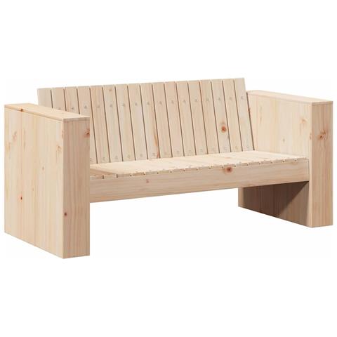 Divano da Giardino 2 posti 134x60x62 cm Legno massello di pino - Foto 1