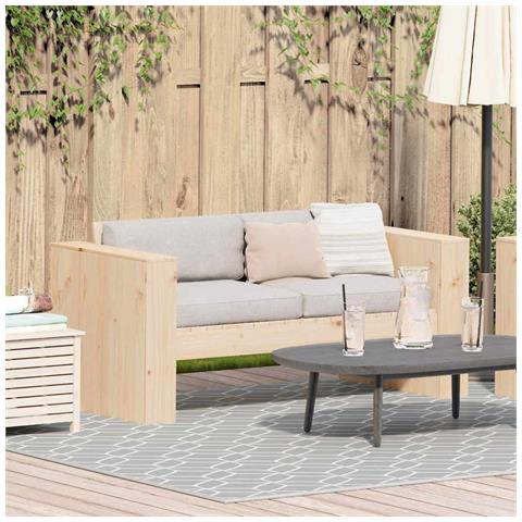 Divano da Giardino 2 posti 134x60x62 cm Legno massello di pino - Foto 2