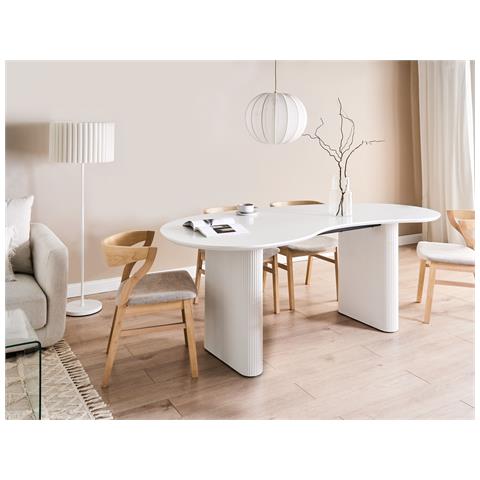 Tavolo Da Pranzo Peery Bianco 93 Cm 198 Cm - Foto 1