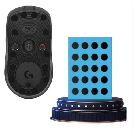 Piedini Di Ricambio In Teflon Per Mouse Gpw2 Logitech G102, Edizione Ice, Bordi Arrotondati, 6mm, Neri (20 Pezzi) Black - Foto 4