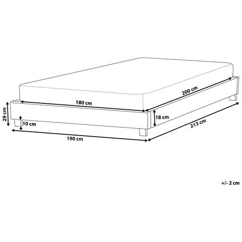 Letto Senza Testata Bouclé Roanne 180 X 200 Cm Tortora - Foto 8