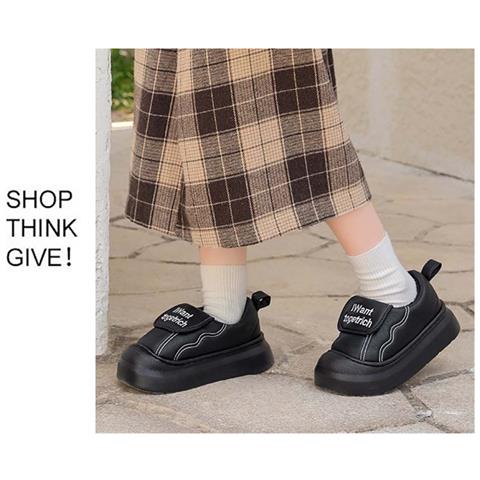 Pantofole Invernali Impermeabili In Pelle Pu Con Fodera In Pile E Suola Spessa In Cotone Black 40 - Foto 2