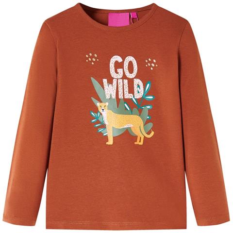 Maglietta da Bambina a Maniche Lunghe Cognac 140 - Foto 1