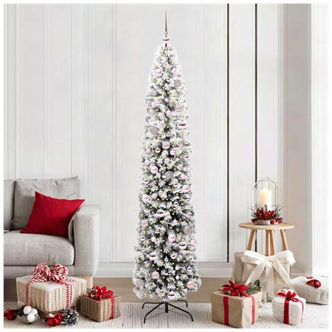 Albero di Natale artificiale con 300 LED Verde 210 cm - Foto 2