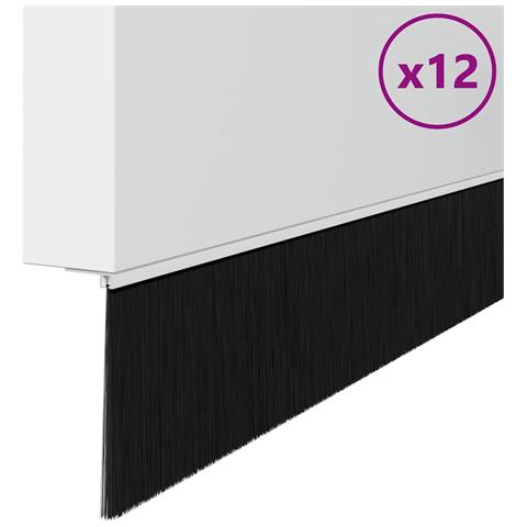 Spazzole per porte a vite 12 pcs Bianco 100 cm - Foto 1