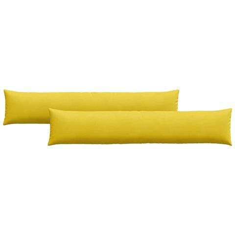 Cuscini da Divano 2 pcs Giallo 200 x 40 cm Tessuto in Cords - Foto 1