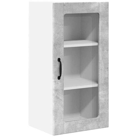 Pensile cucina Grigio cemento 40 x 31 x 80 cm Legno multistrato - Foto 1