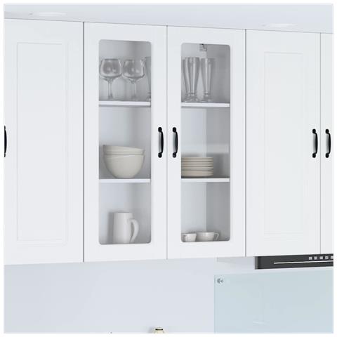 Pensile cucina Bianco 80 x 31 x 100 cm Legno multistrato - Foto 2