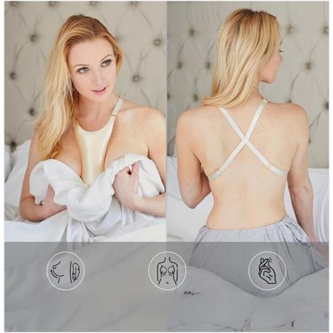 Cuscino Di Supporto Per Il Seno Postparto /quotidiano - Cuscino Antirughe Con Bretelle Regolabili Gold - Foto 2