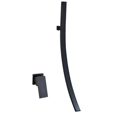 Rubinetto per lavabo da bagno, Blackswan, tipo M18, modello nero opaco, misura 70 cm - Foto 1