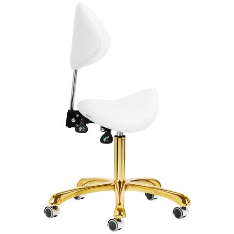 sgabello cosmetico 1004 oro-bianco - Foto 4