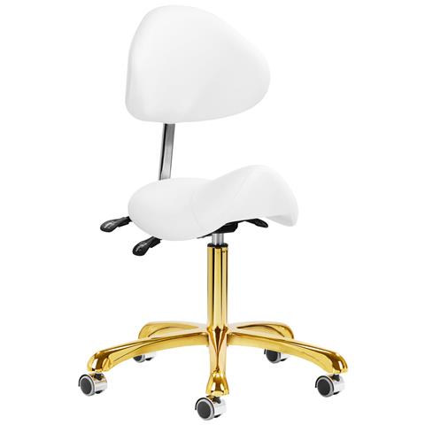 sgabello cosmetico 1004 oro-bianco - Foto 1