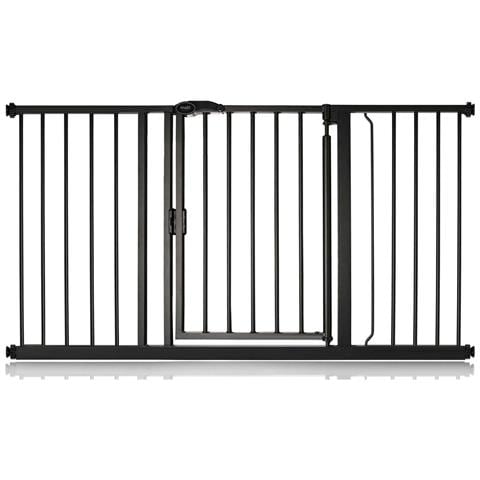 Safetots Cancelletto Per Scale A Pressione Con Chiusura Automatica, 139,8cm - 146,8cm, Nero Opaco - Foto 1
