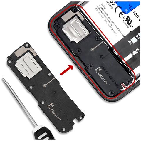 Altoparlante Esterno Inferiore Originale Per Galaxy A54 5g Service Pack, Nero - Foto 2