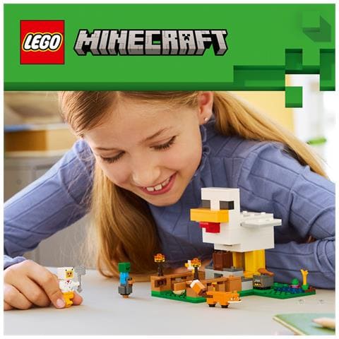 Minecraft 21585 Fattoria di Galline, Giocattolo da Costruire con Minifigure e Mob, Regalo per Gamer, Bambini e Bambine 7+ - Foto 2