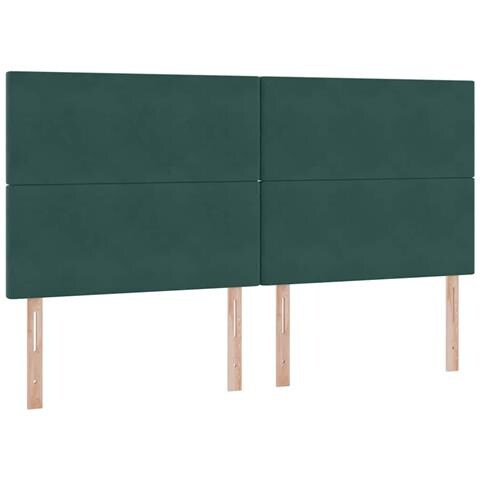 Letto con contenitore e materasso Verde Scuro 200 x 200 cm - Foto 9