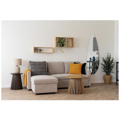 Tavolino Da Salotto Osaka In Rovere Naturale Ø70 Cm - Foto 6