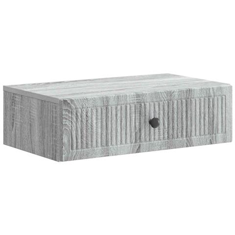 Tavolino da Parete Laterale Grigio Sonoma 59 x 34,5 x 17 cm - Foto 1